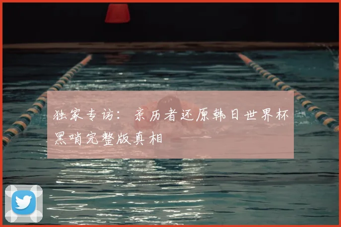 独家专访:亲历者还原韩日世界杯黑哨完整版真相